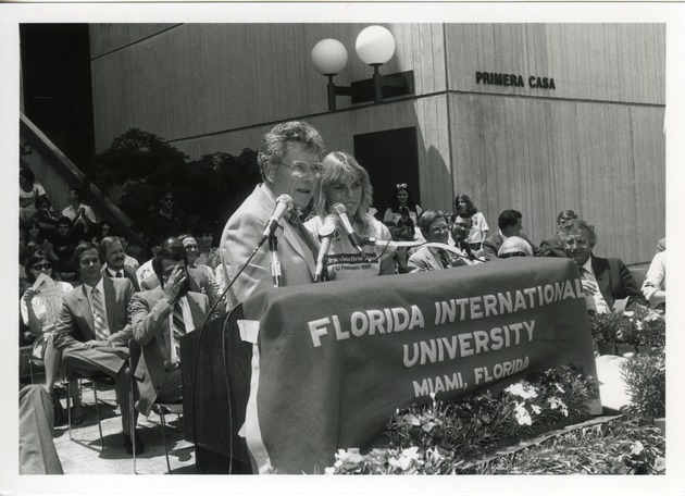 First freshman Laura Metscher with President Gregory Wolfe at the First Class Celebration